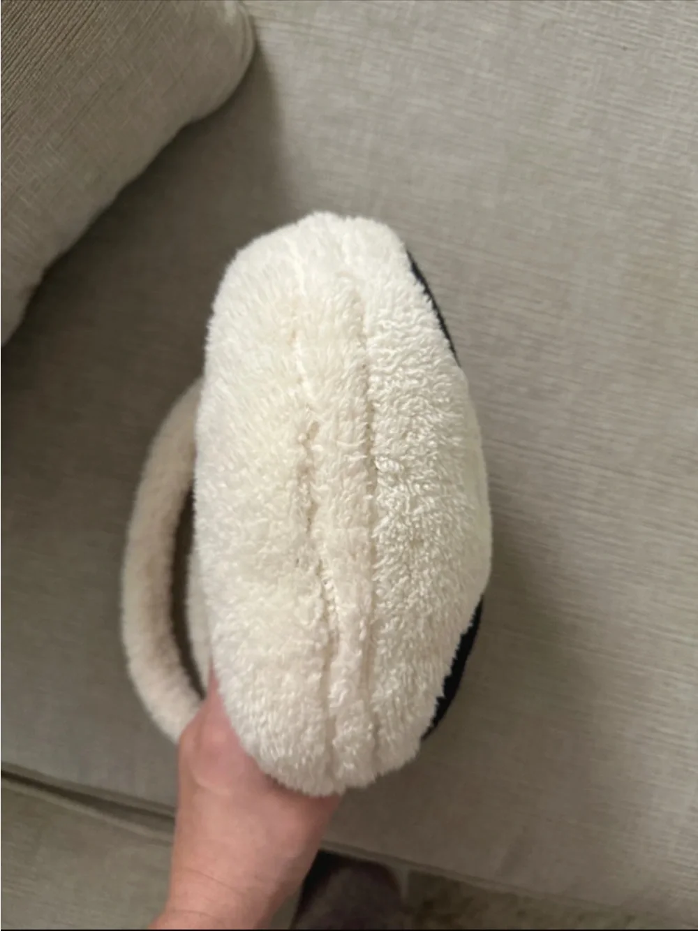 Plush Panda Kids Handbag - White & Black Faux Fur